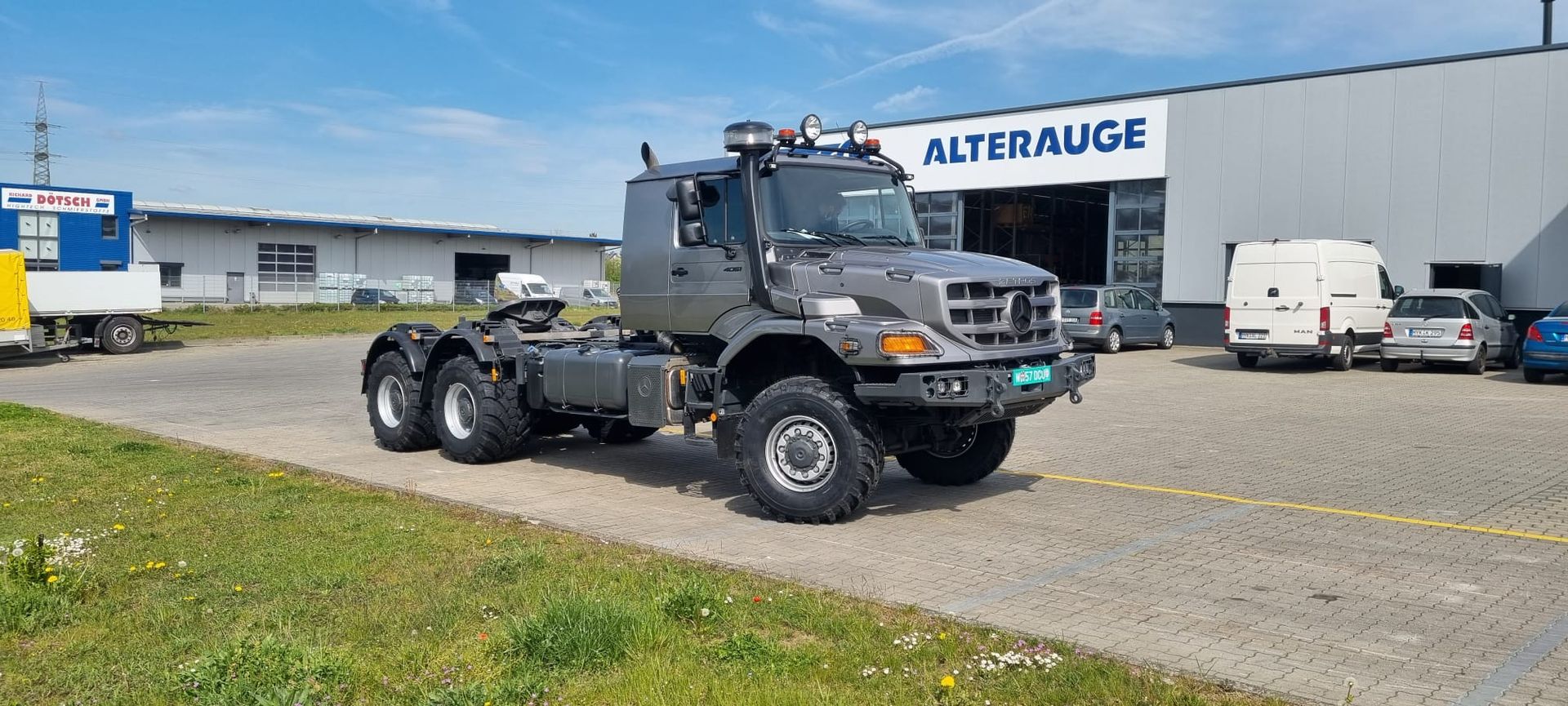 Umrüstung eines Mercedes ZTROS von Zwillings- auf Einzelbereifung zur besseren Geländegängigkeit